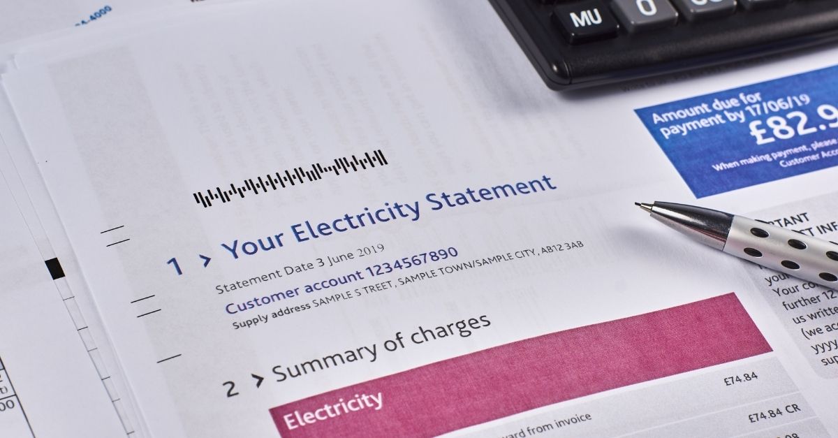 Electricity bill statement